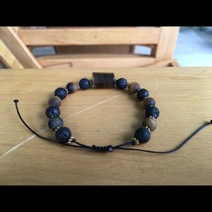 Natural stone adjustable bracelet